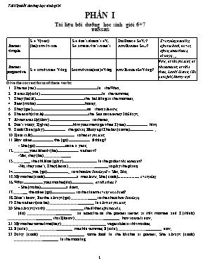 Tai liêu bôi dương hoc sinh môn Tiếng Anh Lớp 6+7